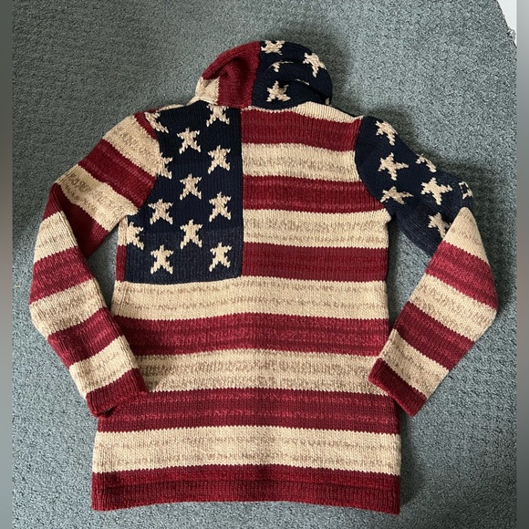 DENIM & SUPPLY RALPH LAUREN S M American Flag Sweater Cardigan Men’s Or Womens - Picture 10 of 11
